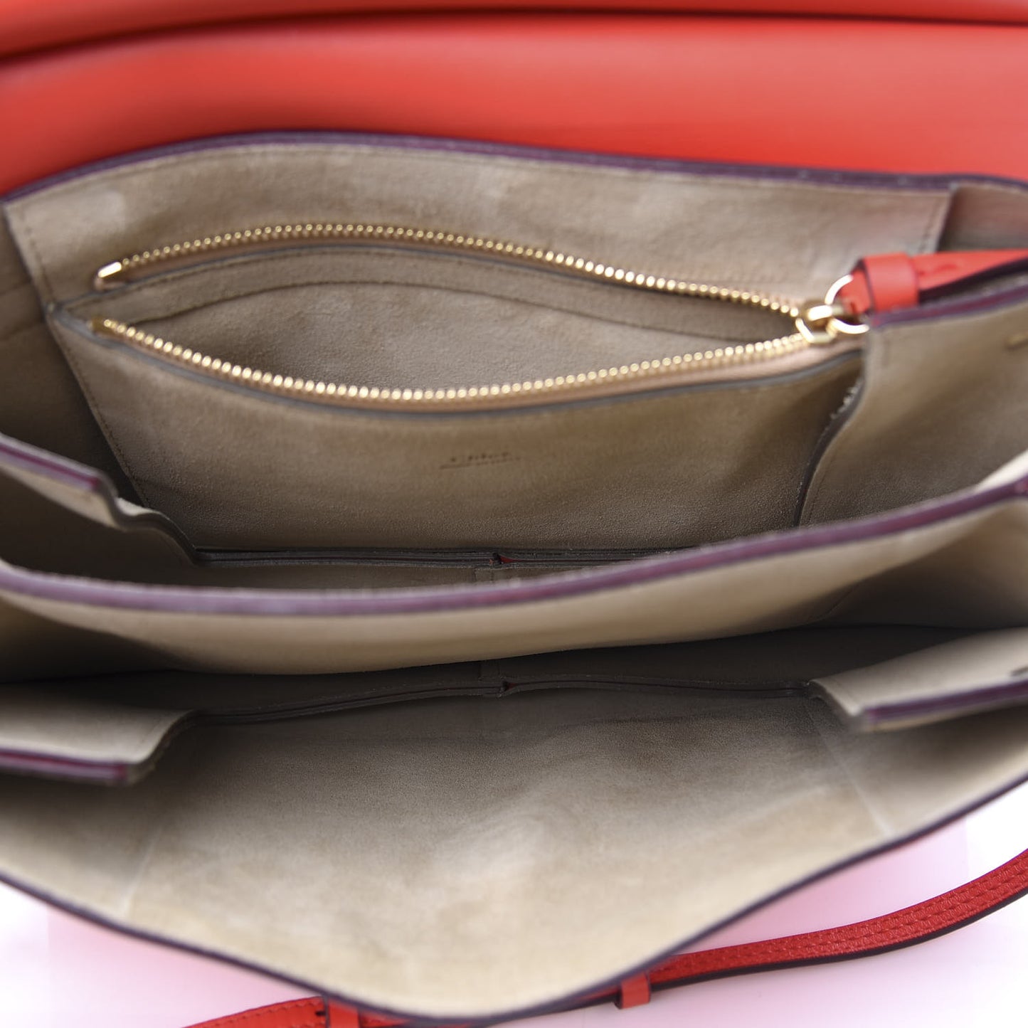 Calfskin Suede Medium Faye Shoulder Bag Sepia Red