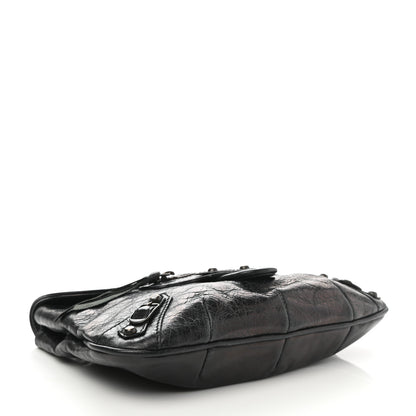Balenciaga Agneau Classic Hardware Pouch Flap Clutch Black 5 of 8