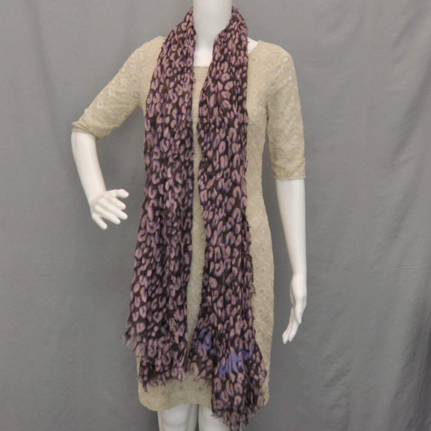 Leopard Stole Mauve