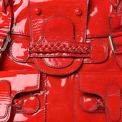 Valentino Garavani Patent Large Histoire Red 17 of 25