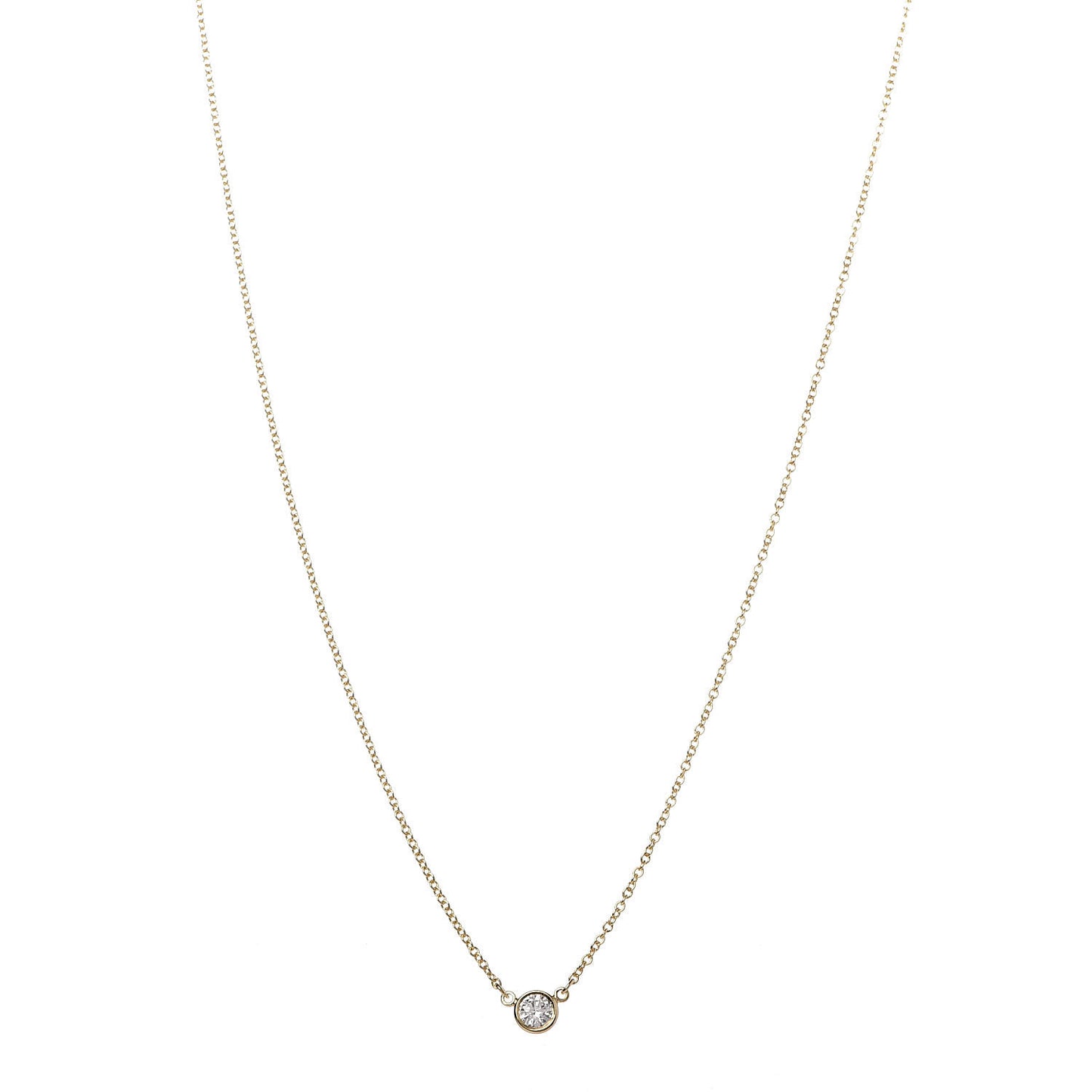 18K Yellow Gold Diamond .14ct Elsa Peretti Diamonds by the Yard Pendant Necklace