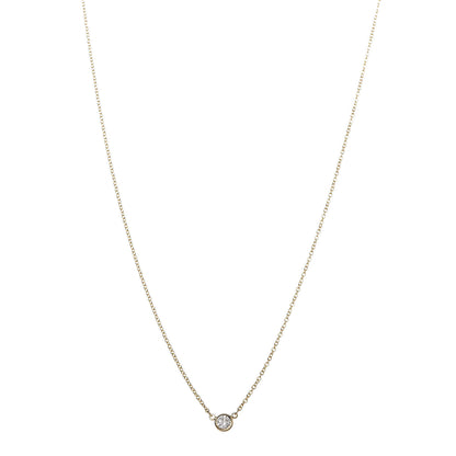 Tiffany 18K Yellow Gold Diamond .14ct Elsa Peretti Diamonds by the Yard Pendant Necklace 1 of 6