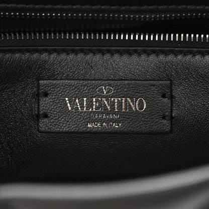 Valentino Garavani Nappa Monochrome Medium Roman Stud Shoulder Bag Black 6 of 7