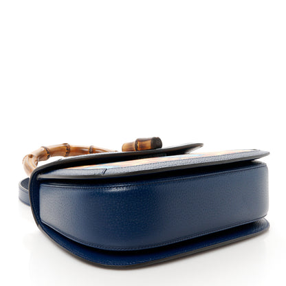 Gucci Calfskin Kaleidoscope Medium Bamboo 1947 Top Handle Bag Blue Orange Multicolor Blue Agata 5 of 11
