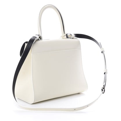 Delvaux Box Calfskin Light And Shadow MM Brillant Satchel Ivory Black 3 of 9