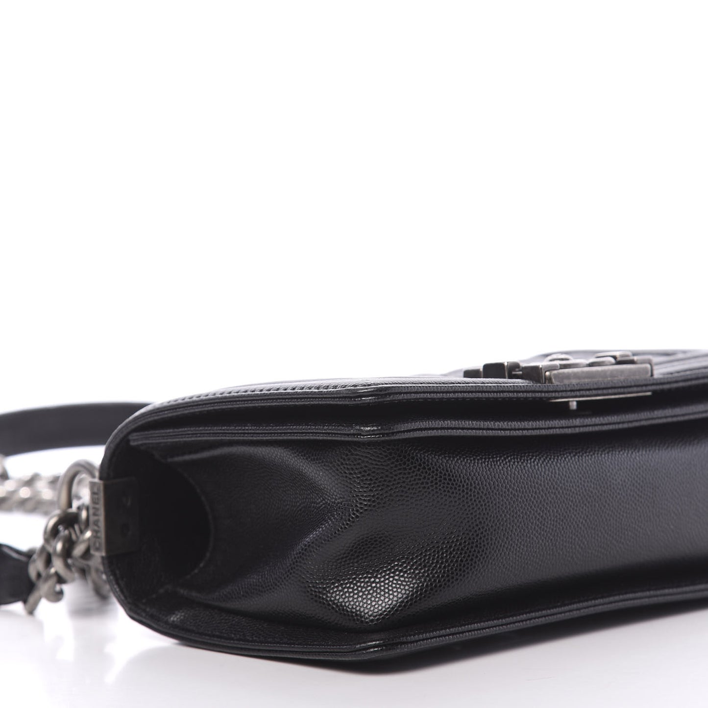 Caviar Quilted Small Boy Flap Black