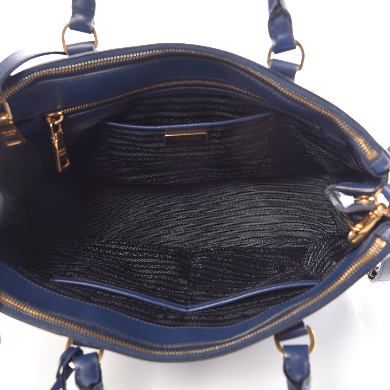 Prada Saffiano Medium Galleria Double Zip Tote Bluette 6 of 18