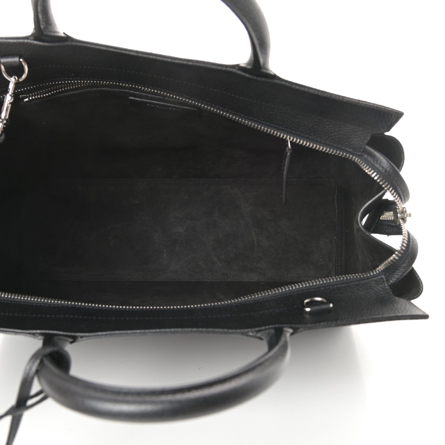 Saint Laurent Grained Calfskin Small Cabas Rive Gauche Black 5 of 11