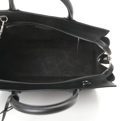 Saint Laurent Grained Calfskin Small Cabas Rive Gauche Black 5 of 11