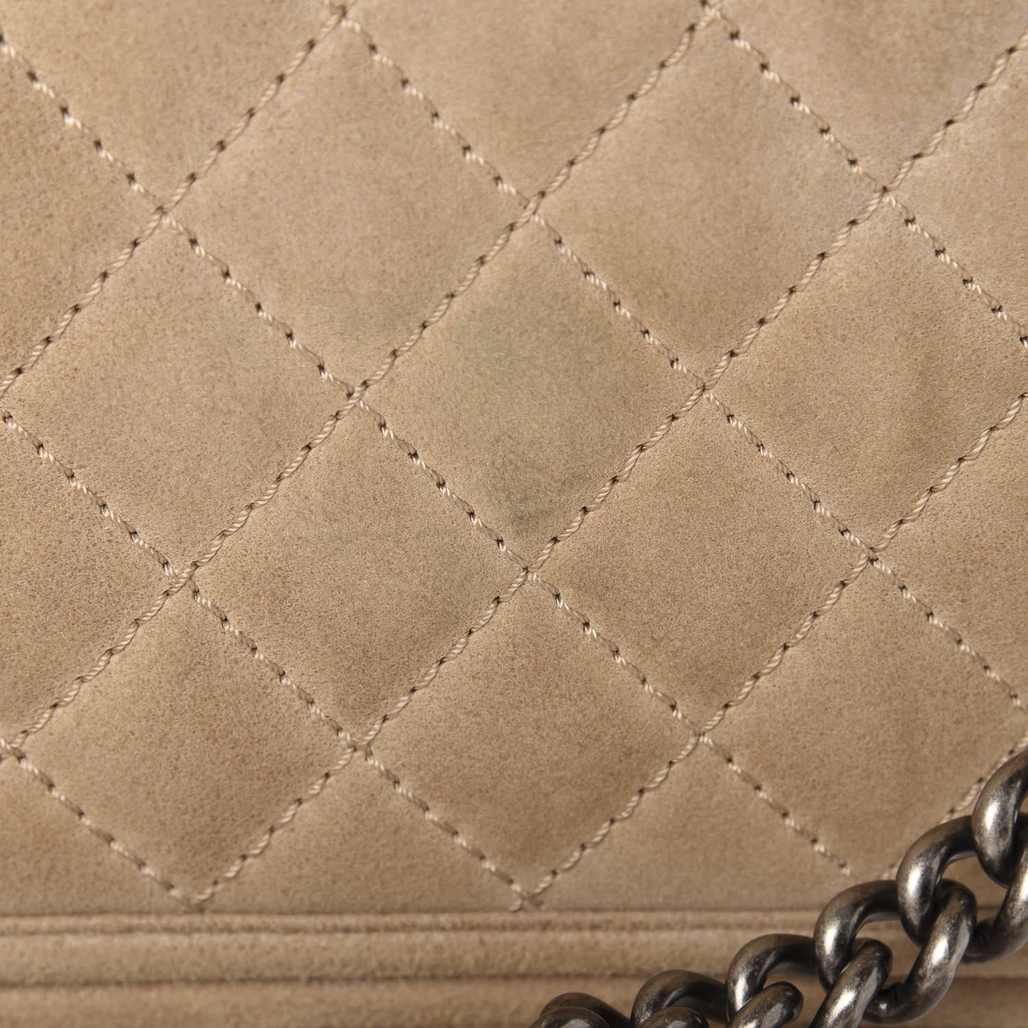 Nubuck Quilted New Medium Gentle Boy Flap Beige