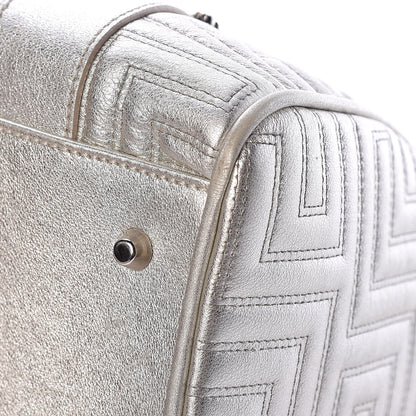 Versace Metallic Calfskin Snap Out Of It Bag Silver 10 of 12
