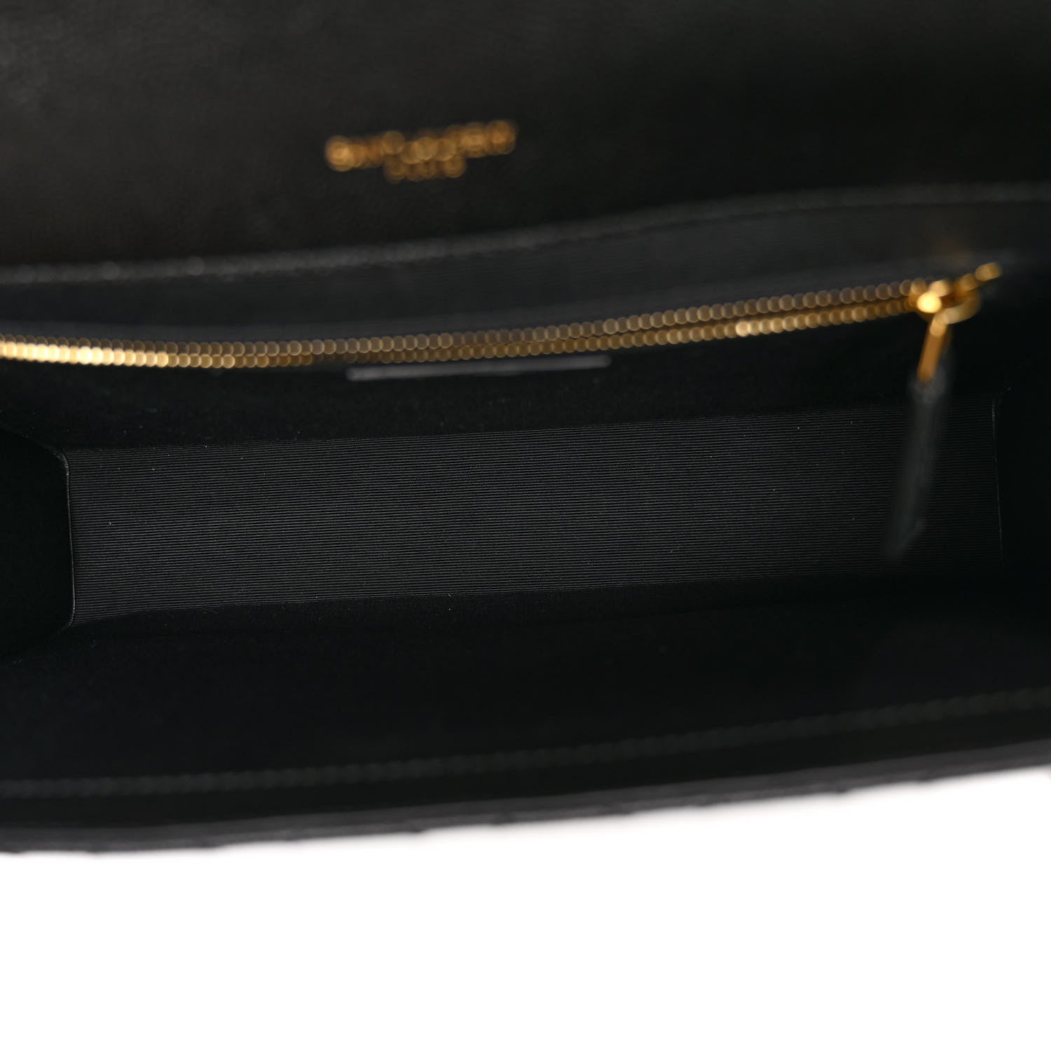 Saint Laurent Grain De Poudre Textured Mixed Matelasse Large Triquilt Monogram Satchel Black 5 of 9