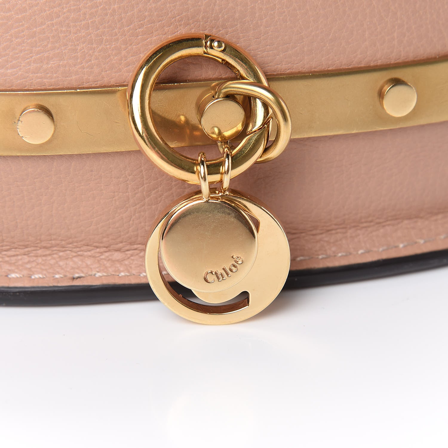 Chloe Calfskin Small Nile Bracelet Minaudiere Bag Biscotti Beige 8 of 11