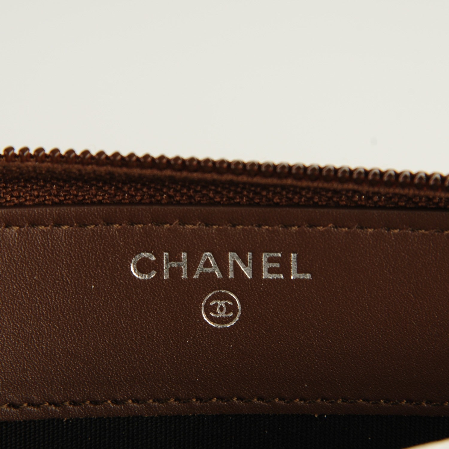 Chanel Iridescent Stamped Calfskin Large Timeless CC Gusset Zip Around Wallet Brown 5 of 7