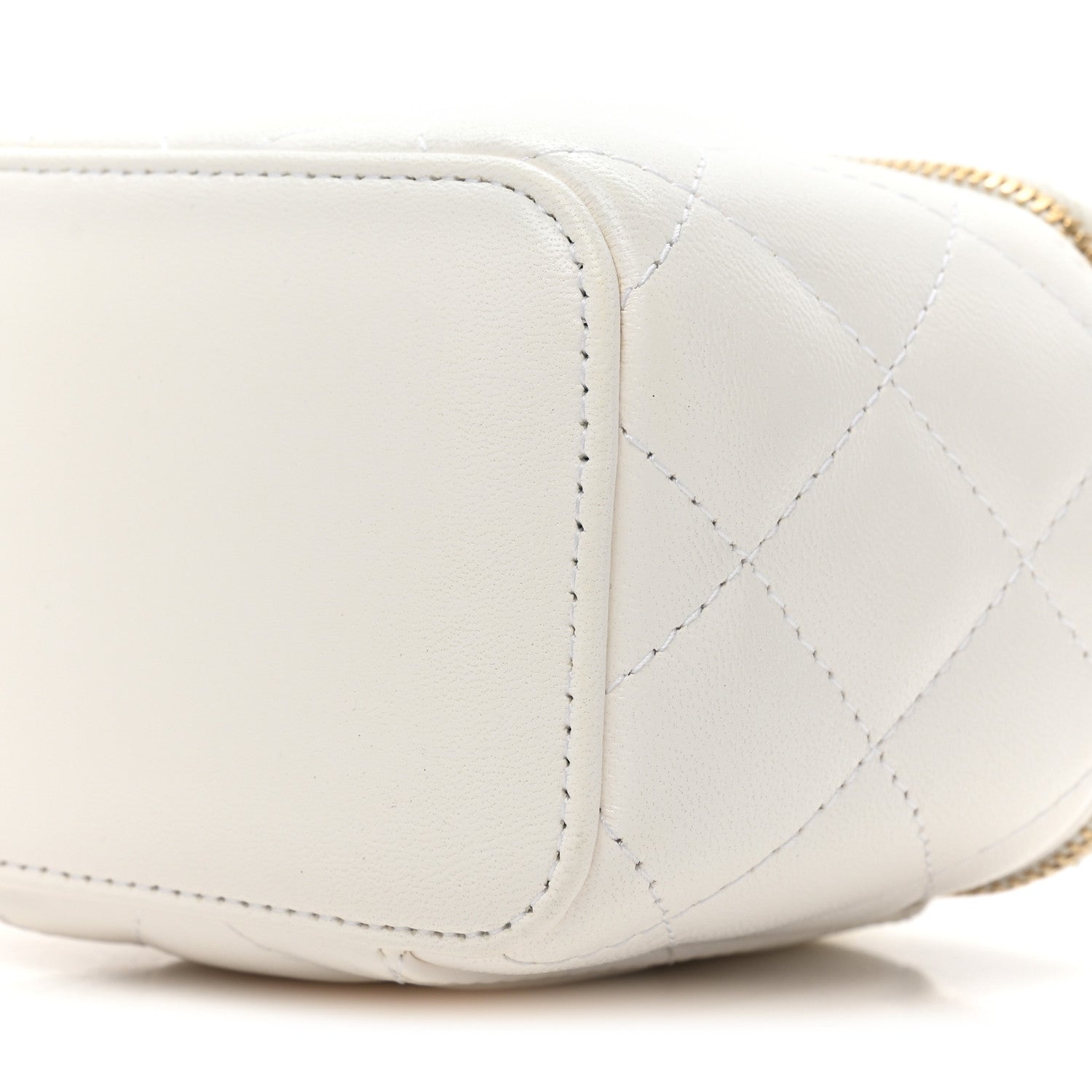 Chanel Lambskin Quilted My Chanel Lady Vanity Case With Chain White 8 of 10