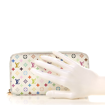 Louis Vuitton Monogram Multicolor Zippy Wallet White Litchi 2 of 6