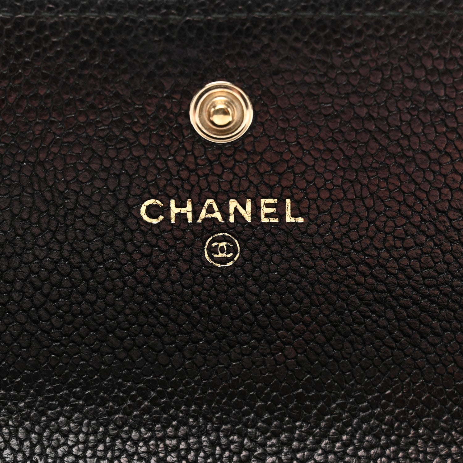 Chanel Caviar Chevron Quilted Boy Flap Wallet Black 6 of 8
