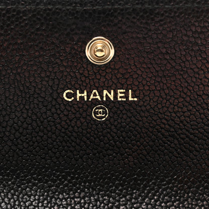 Chanel Caviar Chevron Quilted Boy Flap Wallet Black 6 of 8