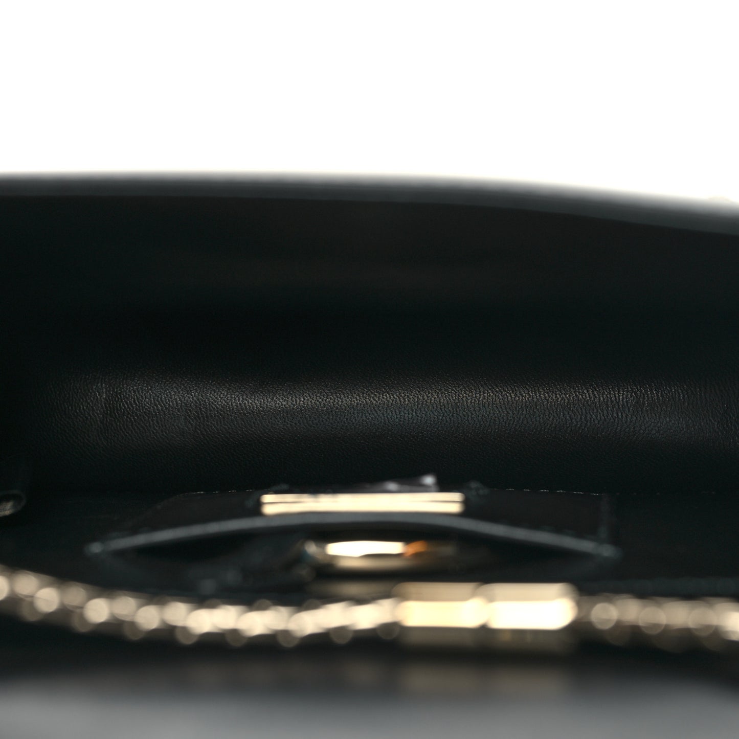 Calfskin Woven Chain Serpenti Forever Crossbody Bag Black