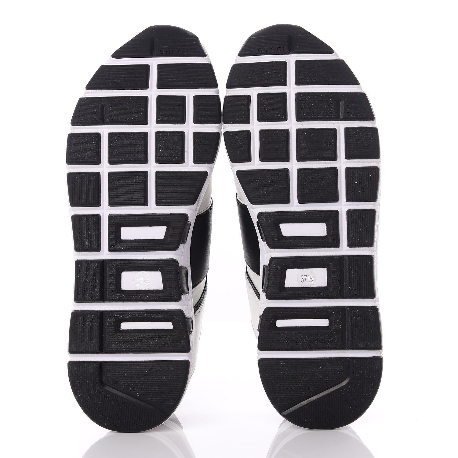 Gucci Calfskin Womens Interlocking G Sneakers 37.5 Black White 7 of 14