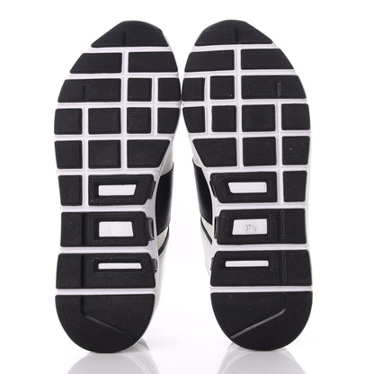 Gucci Calfskin Womens Interlocking G Sneakers 37.5 Black White 7 of 14