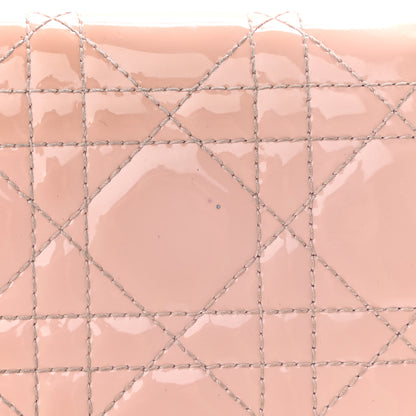 Christian Dior Patent Cannage Rendezvous Chain Wallet Pale Pink 9 of 13