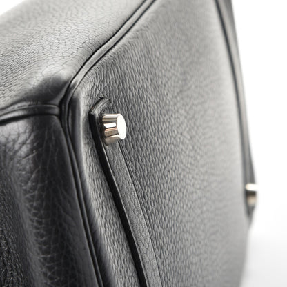 Hermes Taurillon Clemence Birkin 35 Black 6 of 35