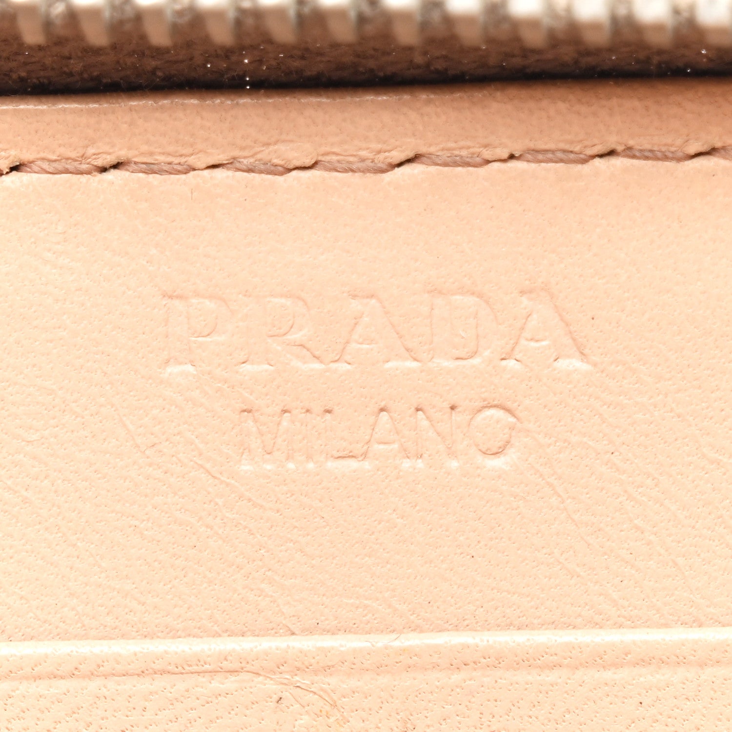Prada Spazzolato Studded Zip Around Wallet Quarzo 6 of 9