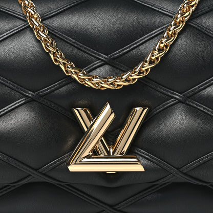 Louis Vuitton Lambskin Malletage GO-14 PM NM Black 7 of 9