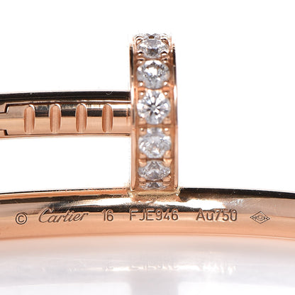 Cartier 18K Pink Gold Diamond Juste Un Clou Bracelet 16 3 of 4