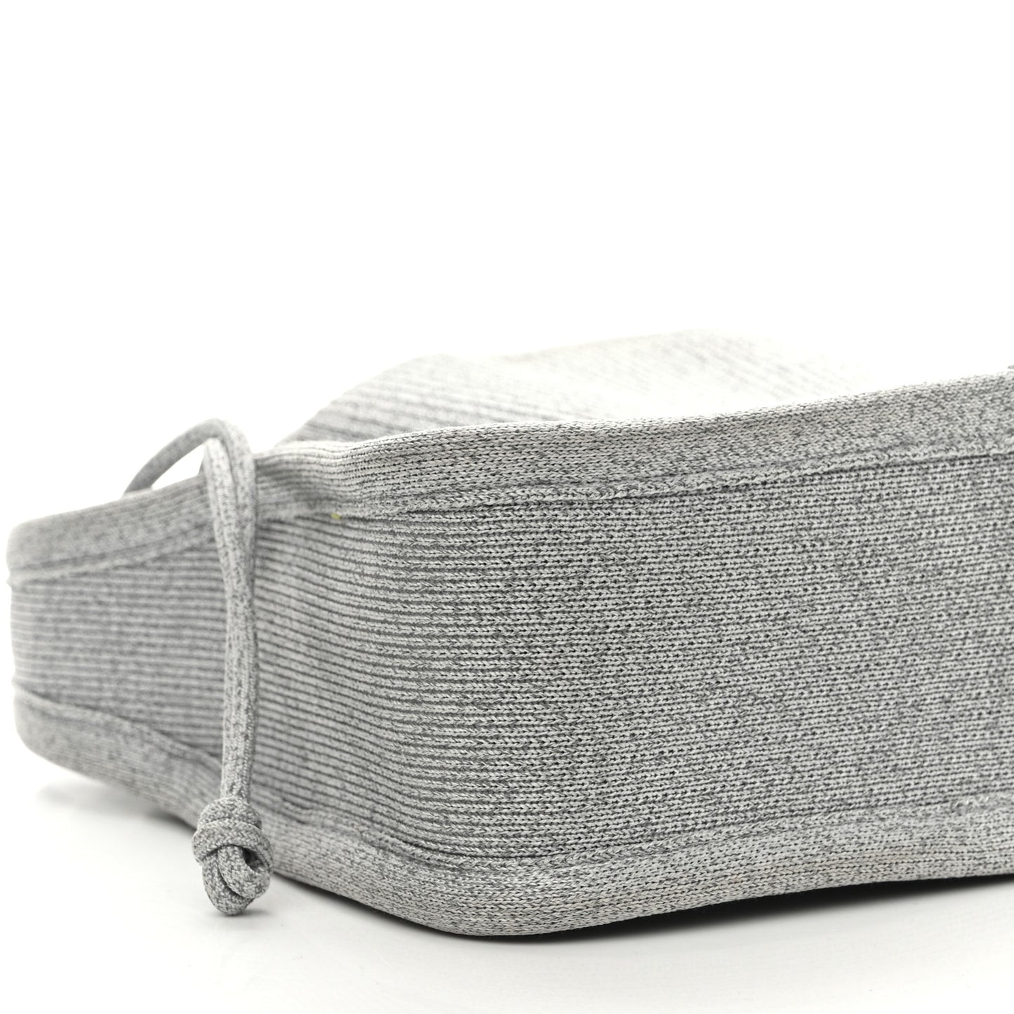 Metallic Ribbed Knit Small Ryan Bag Silver