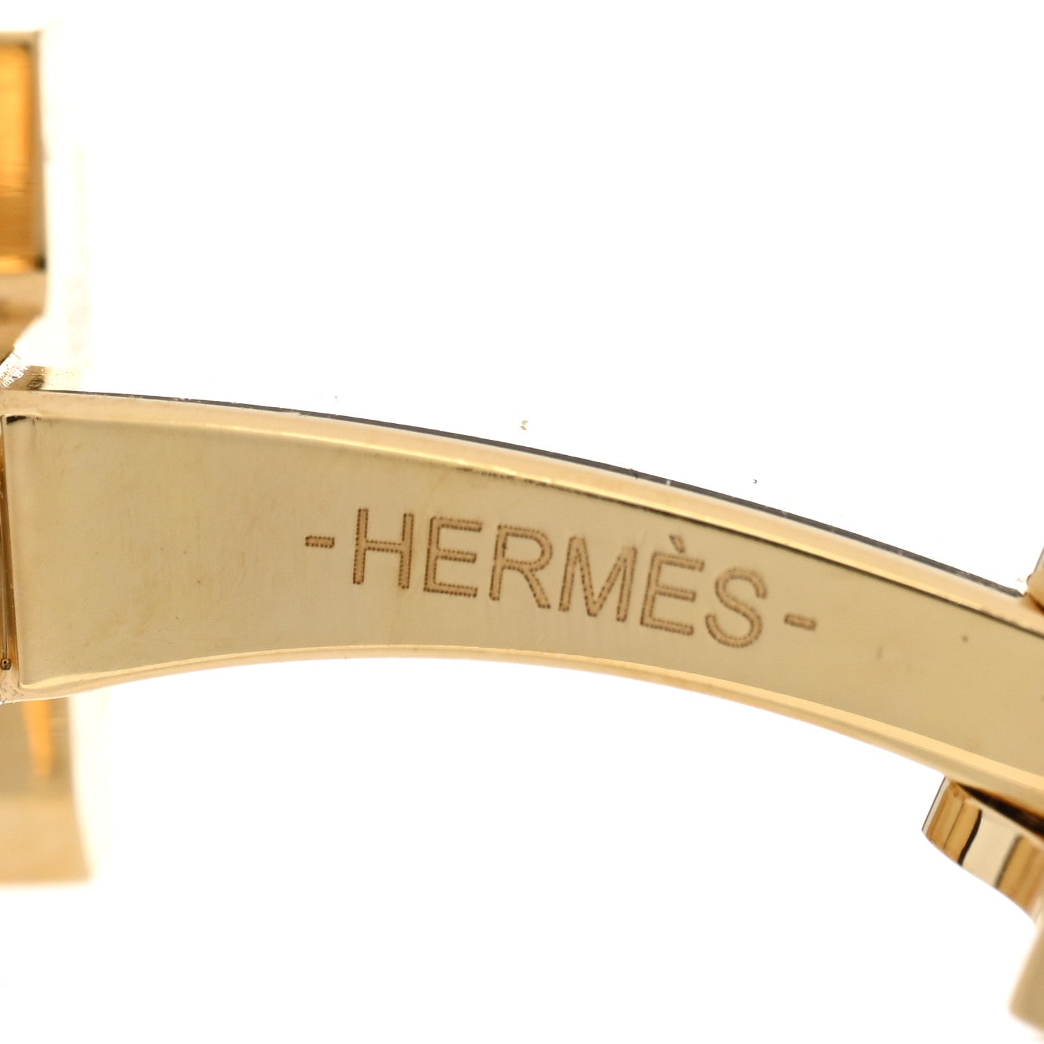 Hermes Metal H Optique Cufflinks Gold 3 of 4