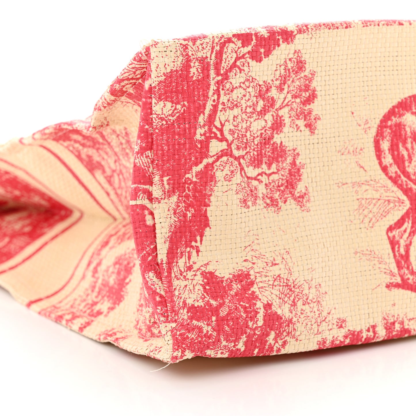 Straw Dioriviera Tote Pink