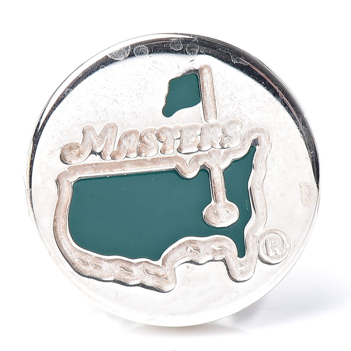 Sterling Silver Enamel Masters Augusta National Earrings Green