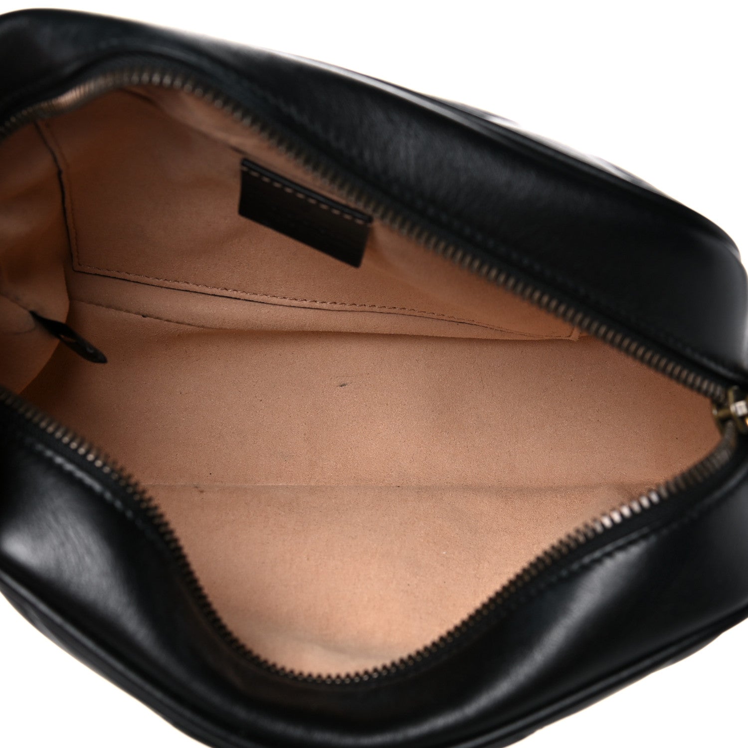 Gucci Calfskin Matelasse Small GG Marmont Chain Shoulder Bag Black 5 of 13