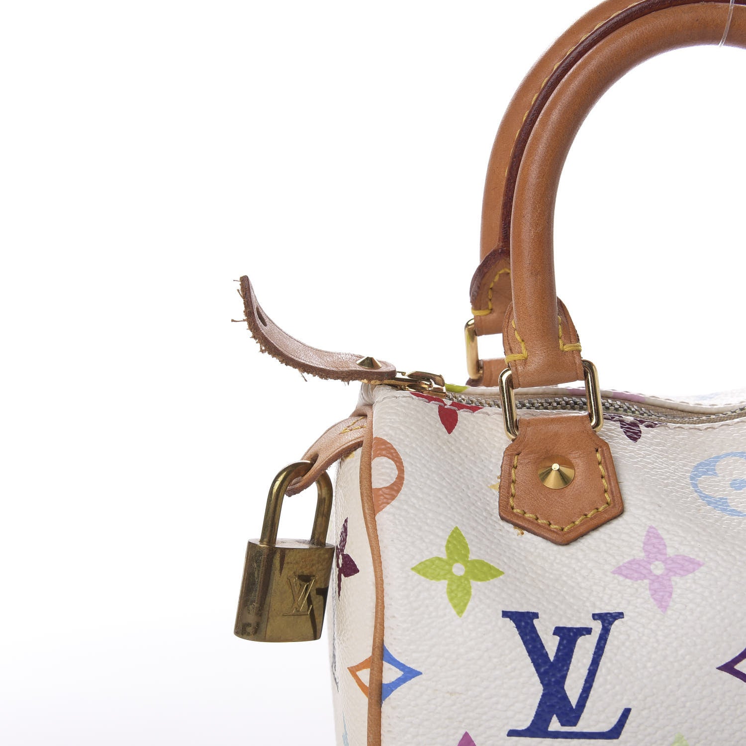 Louis Vuitton Monogram Multicolor Mini Sac HL Speedy White 9 of 9