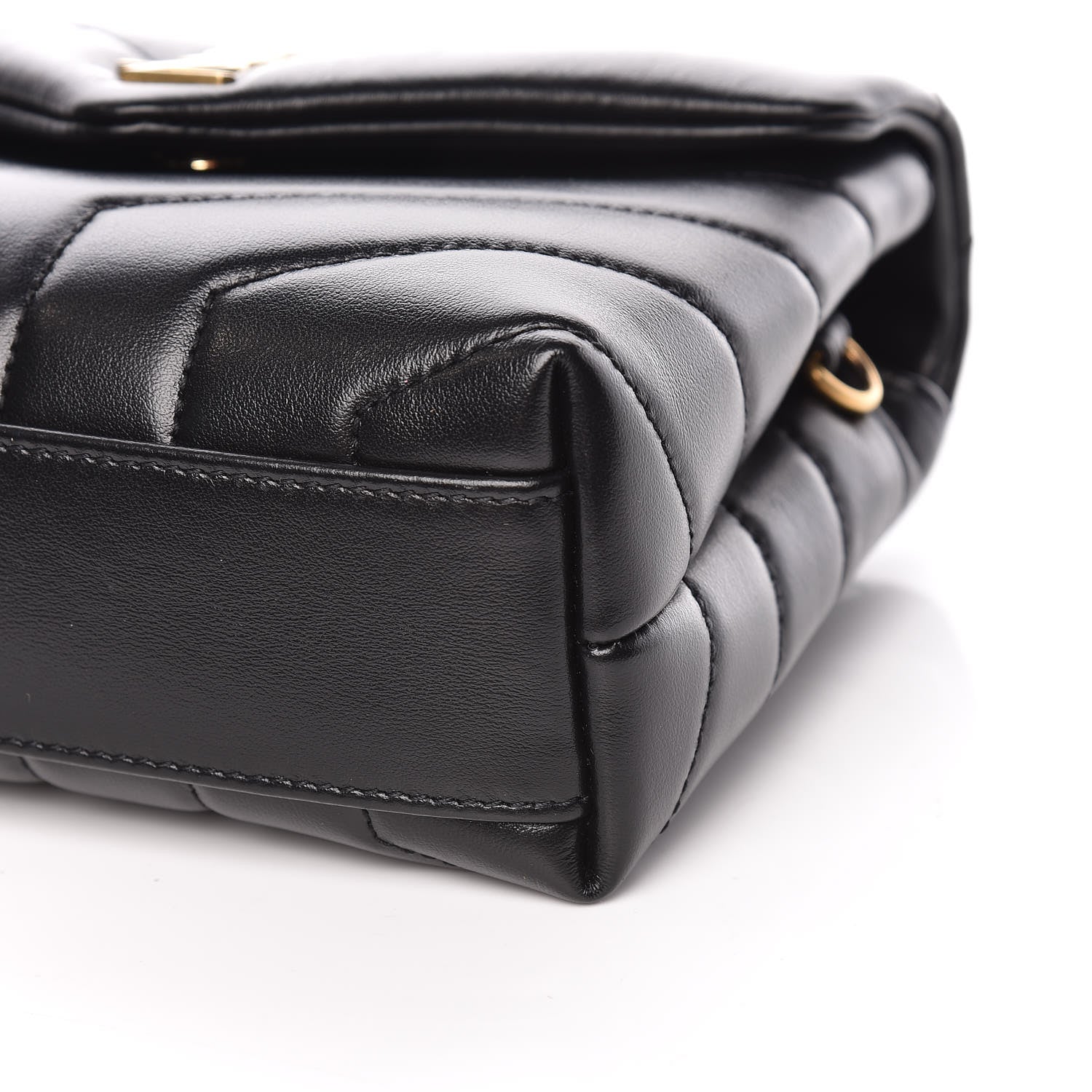 Saint Laurent Calfskin Y Quilted Monogram Toy Loulou Crossbody Bag Black 9 of 10