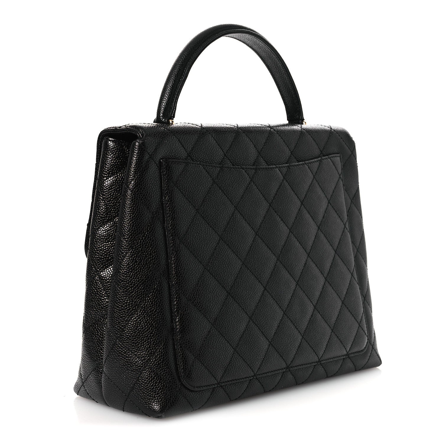 Chanel Caviar Quilted Jumbo Kelly Flap Black 3 of 11