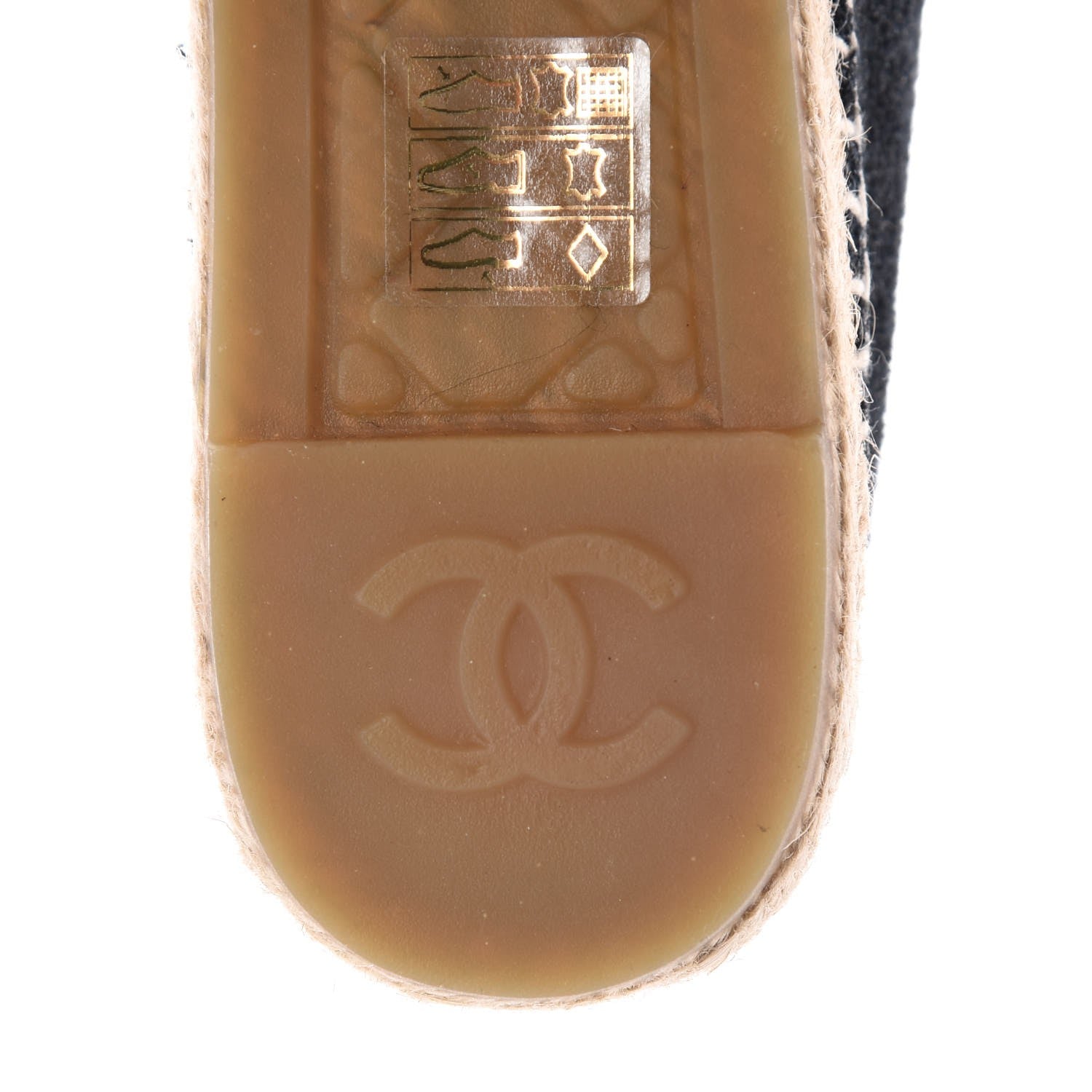 Chanel Fabric Patent Calfskin CC Espadrilles 36 Black 8 of 11