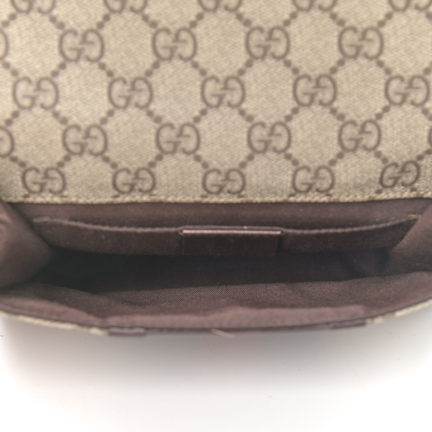 GG Monogram Plus Web Belt Bag Dark Brown