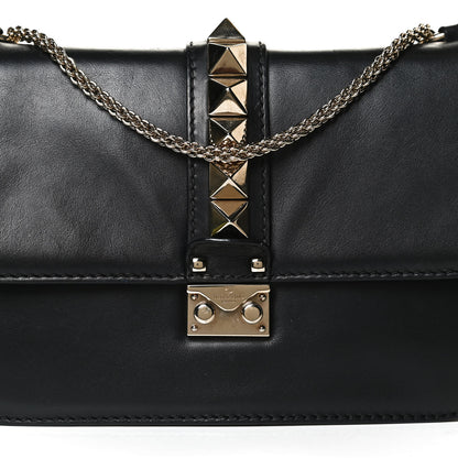 Valentino Garavani Vitello Medium Glam Lock Rockstud Flap Black 7 of 12