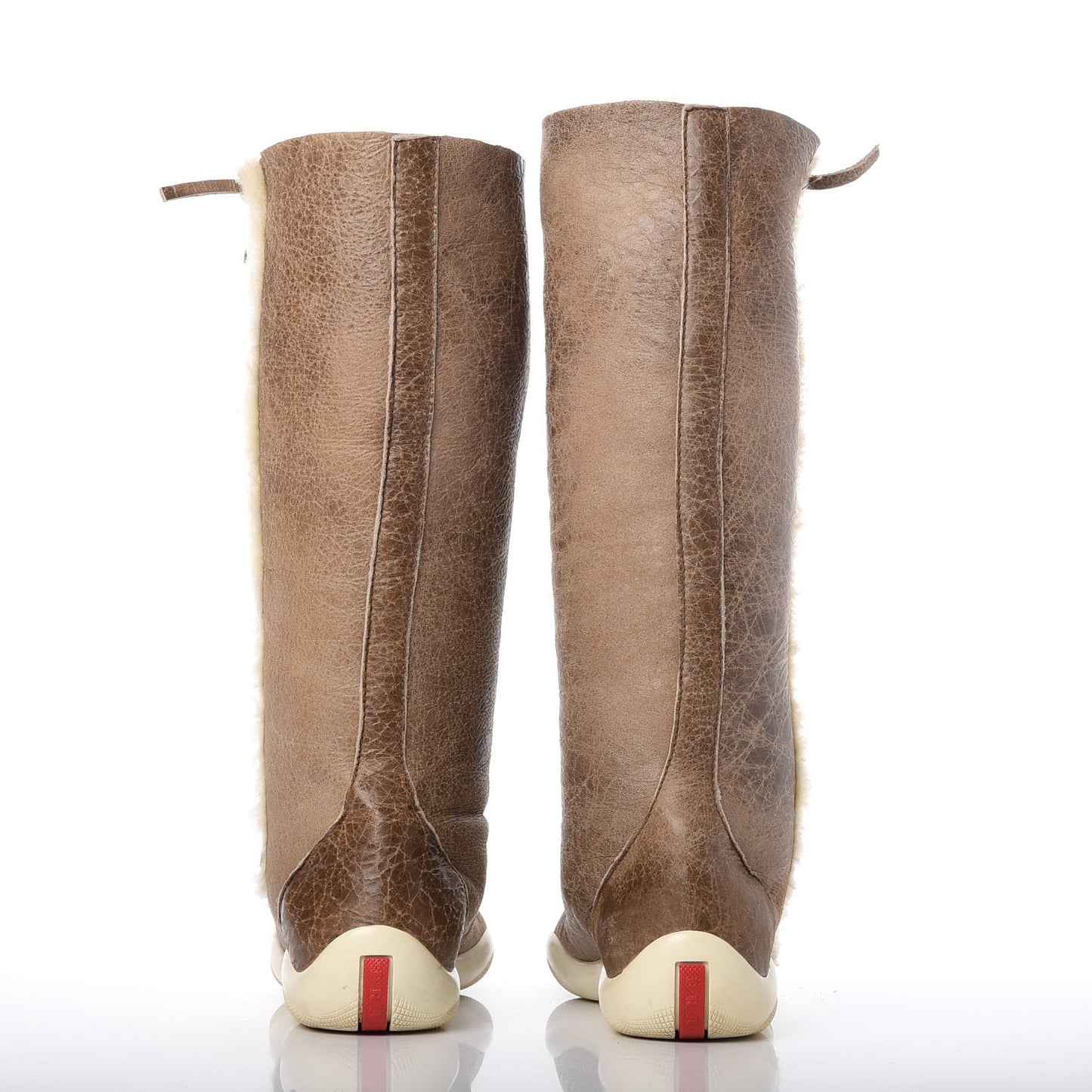 Shearling Tall Boots 36.5 Beige