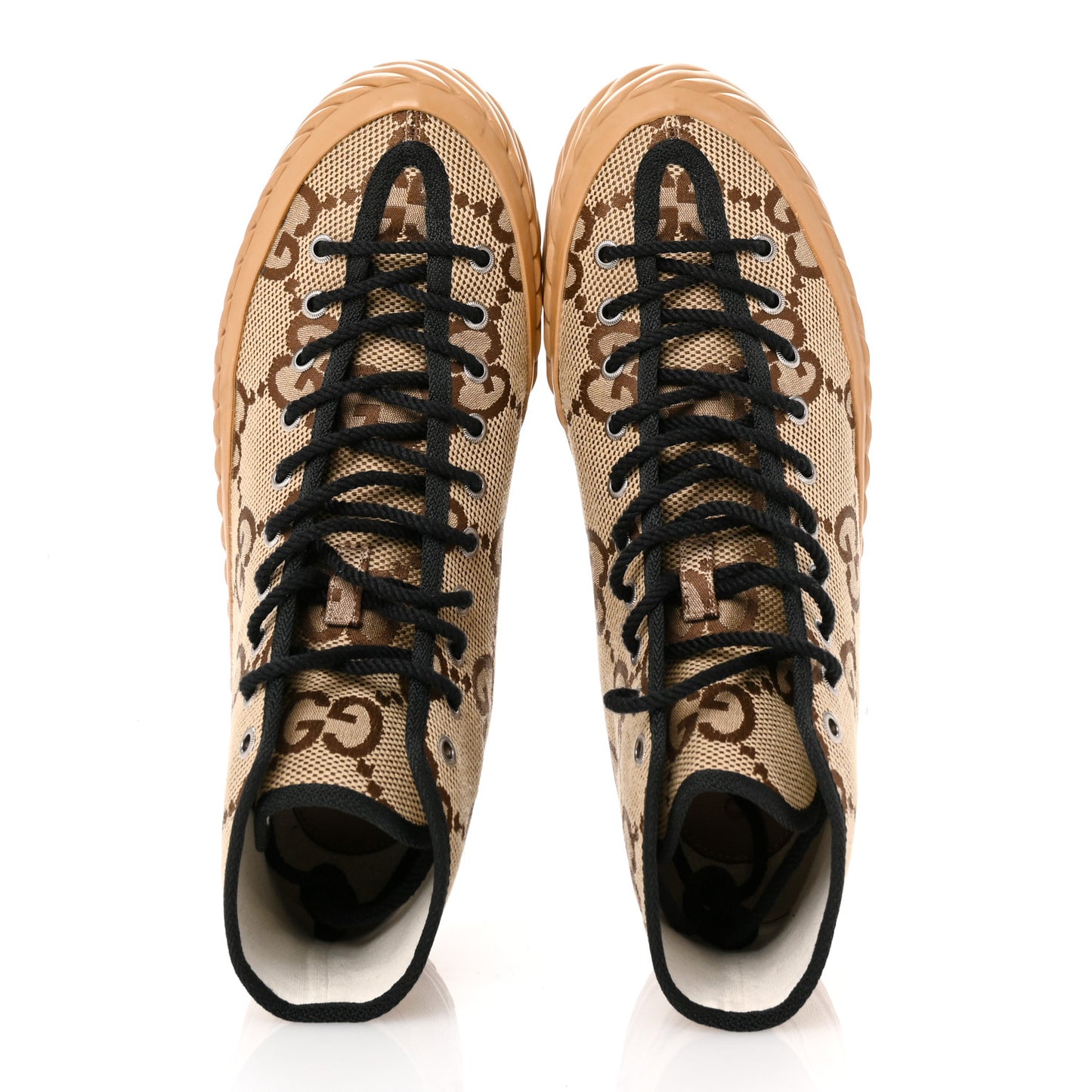 Monogram Jumbo GG New Lace Papin Mens Tortuga High Top Sneakers 8.5 Ebony Black