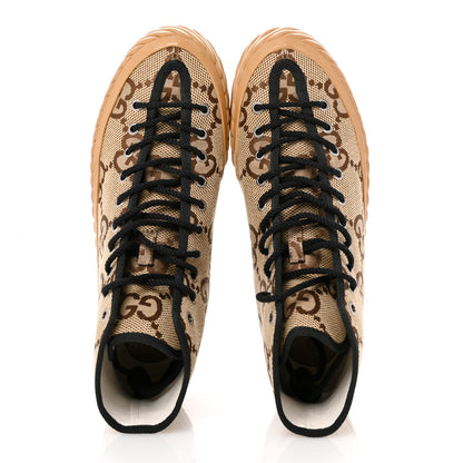 Gucci Monogram Jumbo GG New Lace Papin Mens Tortuga High Top Sneakers 8.5 Ebony Black 2 of 10