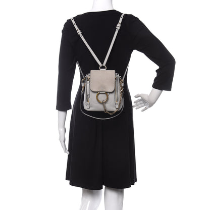 Chloe Suede Calfskin Mini Faye Backpack Airy Grey 2 of 10