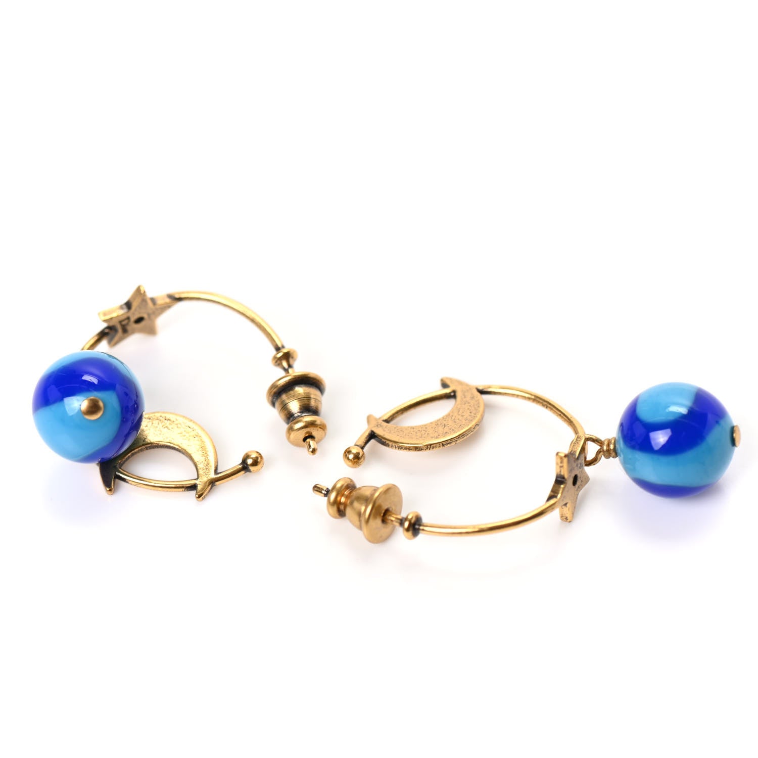 Christian Dior Astre Lunaire Tribales Hoop Earrings 3 of 5
