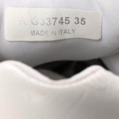 Chanel Suede Calfskin Fabric CC Sneakers 35 White 8 of 8