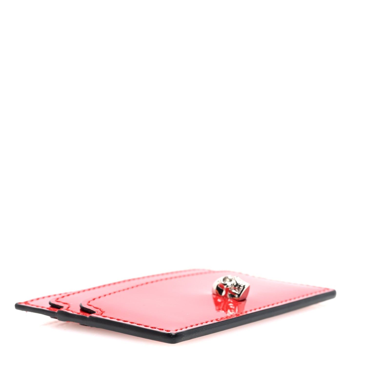 Alexander McQueen Patent Skull Card Holder Crimson 4 of 7