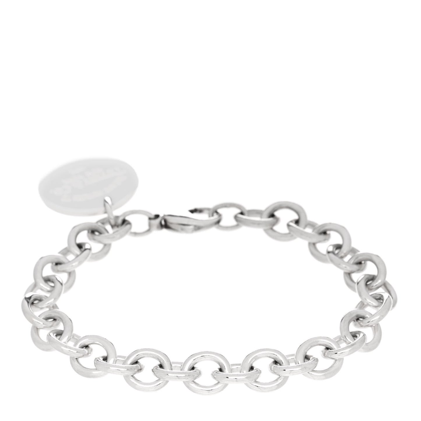 Sterling Silver Return to Tiffany Round Tag Charm Bracelet