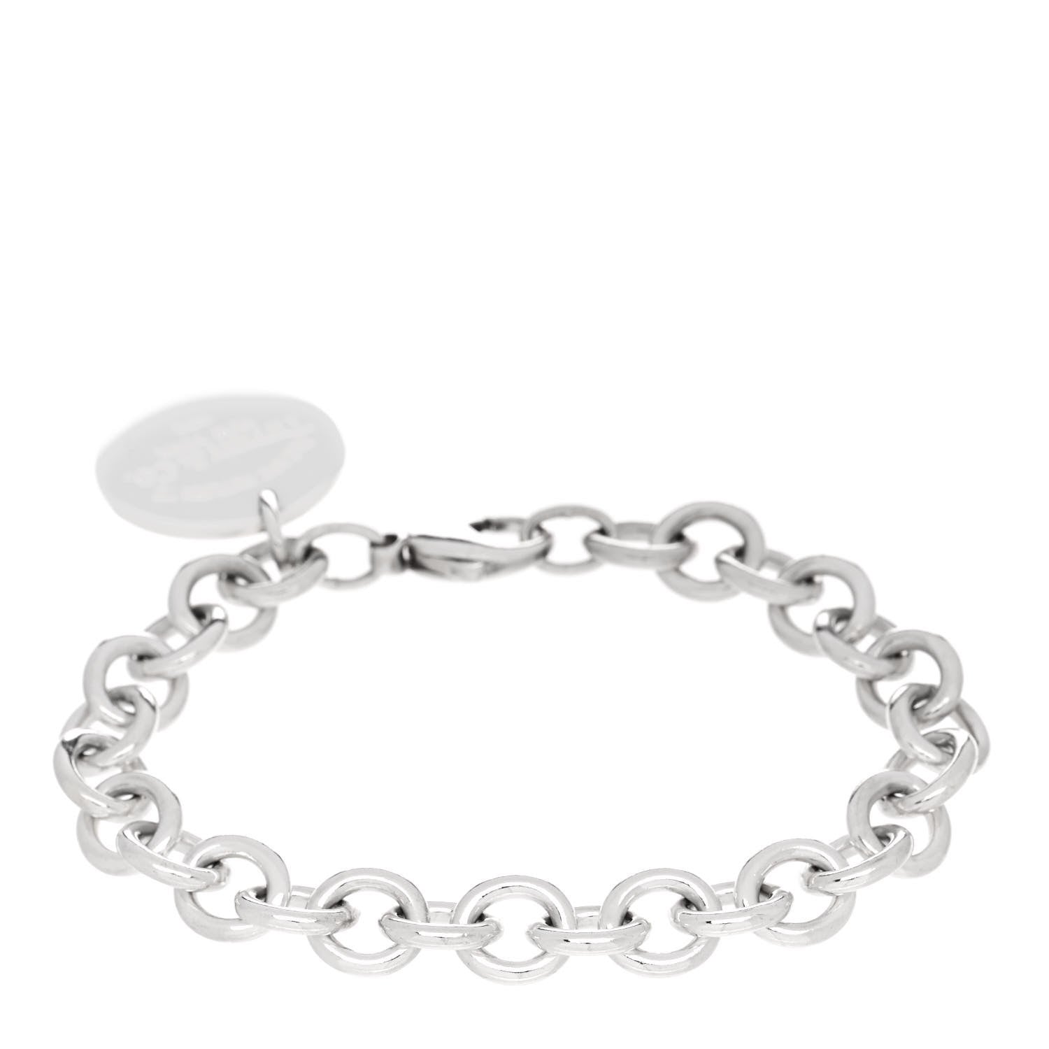 Tiffany Sterling Silver Return to Tiffany Round Tag Charm Bracelet 2 of 3